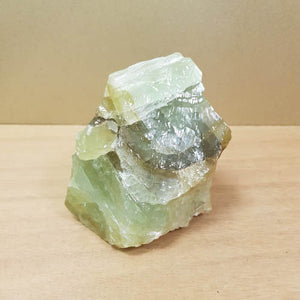 Green Calcite Rough Rock (approx. 8.4x11.8x9.4cm)