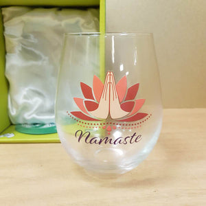 Namaste Stemless Glass (approx 13x10x10cm)