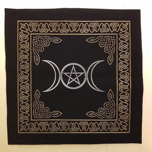 Triple Goddess Velvet Divination Cloth (approx 50x50cm)