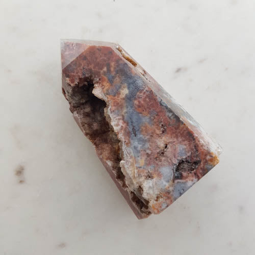 Agate Partially Polished Point (approx. 11.3x5.4x3.8cm)