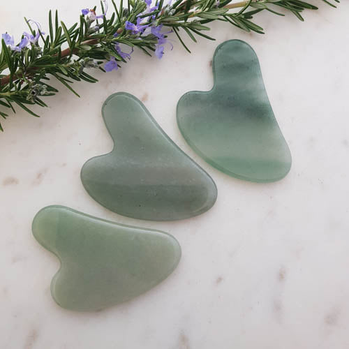 Green Aventurine Gua Sha Massage Tool (assorted. approx. 8x5-6cm)