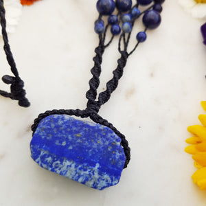 Lapis Braided Pendant (hand crafted in Aotearoa New Zealand)