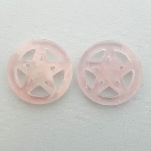 Rose Quartz Pentacle (assorted. approx. 5.8x5.8x1.8cm)