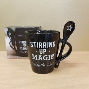 Stirring Up Magic Mug and Spoon Set ( approx 10.5x11.5x6cm)