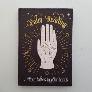 Palm Reading Black Velvet Notebook ( approx 21x15x1.5cm)