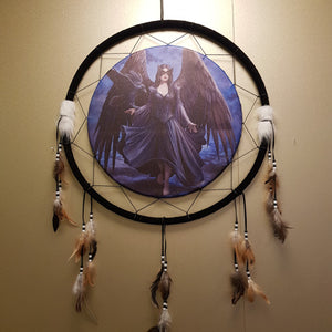 Raven Round Wall Art by Anne Stokes (approx 62x 62cm)