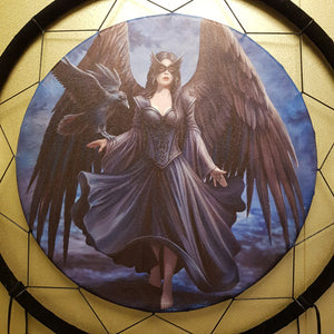 Raven Round Wall Art by Anne Stokes (approx 62x 62cm)