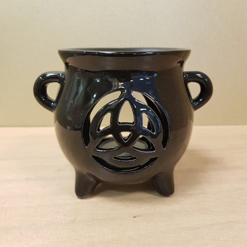 Triquetra Cauldron Oil Burner  ( approx 13x10x10cm)