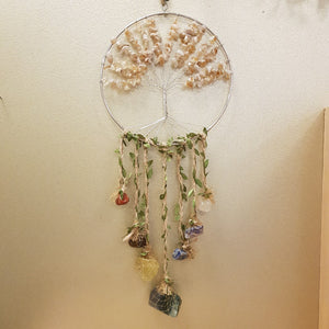 Citrine Crystal Tree of Life Hanging (approx. 65x20cm)