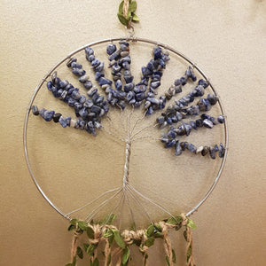 Sodalite Crystal Tree of Life Hanging ( approx 65x20cm)