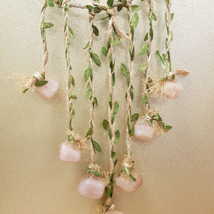 Rose Quartz Crystal Tree of Life Hanging ( approx 65x20cm)
