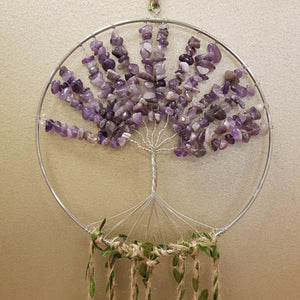 Amethyst Crystal Tree of Life Hanging ( approx 65x20cm)
