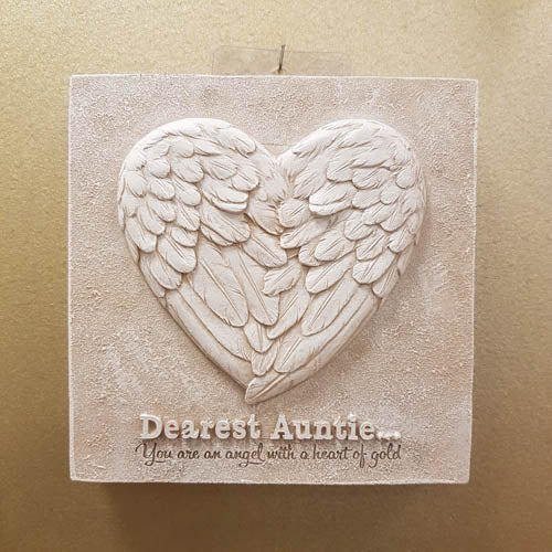 Dearest Auntie Plaque ( approx 16x16x2.5cm)