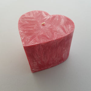 Pink Blush Heart Scented Candle (sustainably grown palm wax) approx 7.5x9.5cm