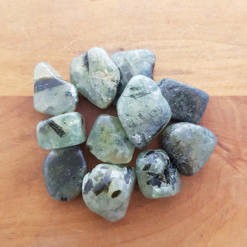 Prehnite Tumble with Inclusions (assorted)