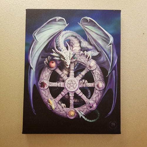 Wheel of the Year Canvas by Anne Stokes (approx. 25 x 19cm)