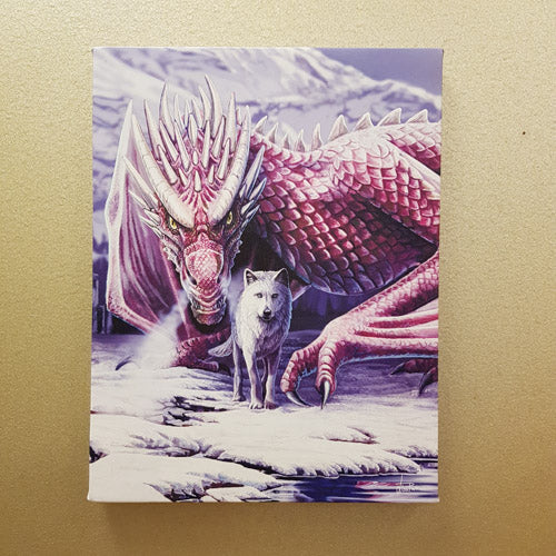 Small Alliance Wolf & Dragon Canvas by Lisa Parker (approx. 25 x 19cm)