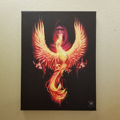 Phoenix Rising Canvas by Anne Stokes (approx. 25 x 19cm)
