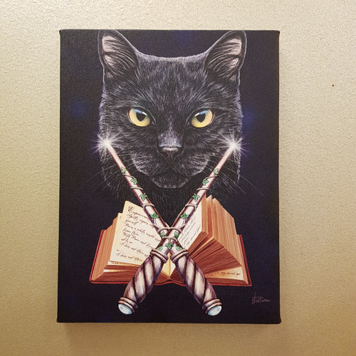 Magick Maker Cat Canvas by Lisa Parker (approx. 25 x 19cm)