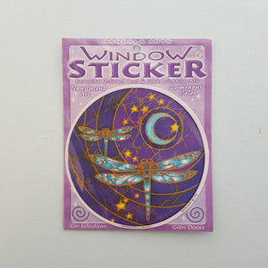 Dragonfly Moon Window Sticker
