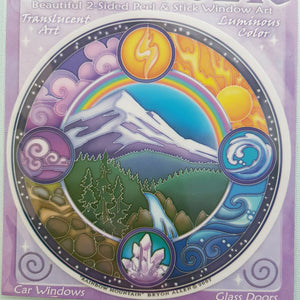 Rainbow Mountain Window Sticker