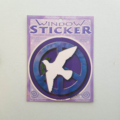 Peace Dove Window Sticker (approx. 11.5cm diameter)