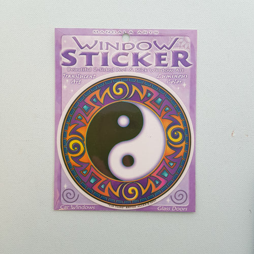 Yin Yang Window Sticker  (approx. 11.5 diameter)