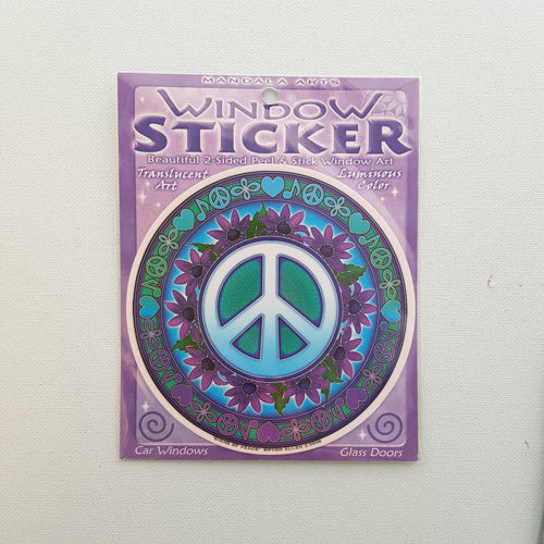 Signs of Peace Window Sticker (approx. 11.5cm diameter)