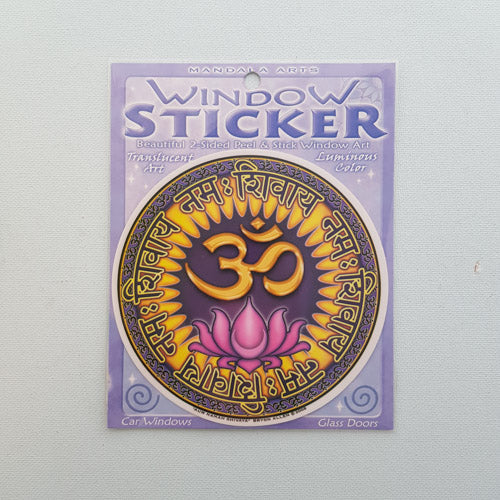 Aum Namah Shivaya Window Sticker (approx. 11.5cm diameter)