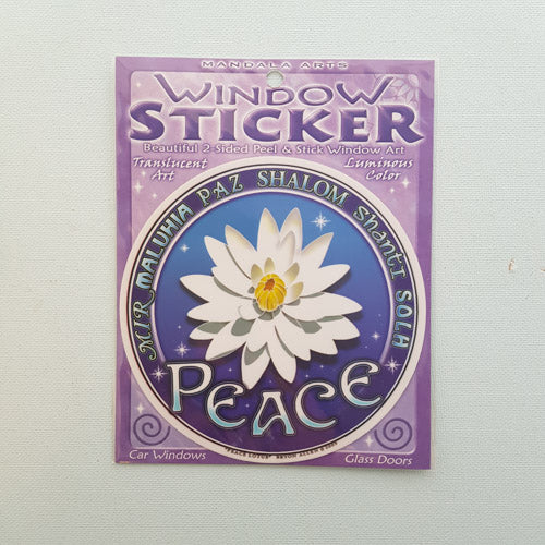 Peace Lotus Window Sticker (approx. 11.5 diameter)