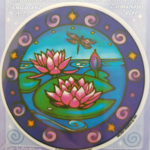 Lovely Lotus Pond Window Sticker