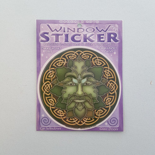 Emerald Magic aka Green Man Window Sticker (approx. 11.5 diameter)