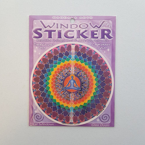 Meditation Lotus Window Sticker (approx. 11.5 diameter)