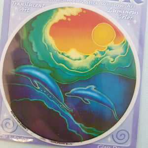 Dolphin Sun Window Sticker