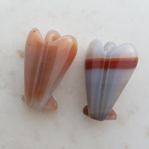 Agate Angel (assorted approx. 4-4.2x2.8-3x1.4-1.6cm)