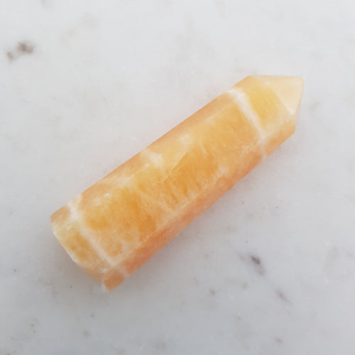 Orange Calcite Polished Point (approx. 9x3x2.4cm)