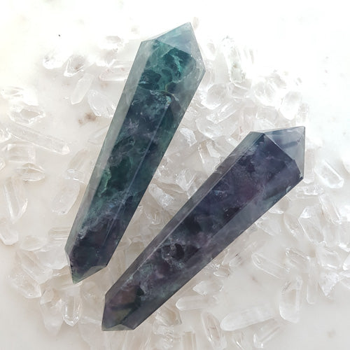 Rainbow Fluorite Double Terminated Polished Wand (assorted. approx. 11.7-13.5x3.3x3cm)