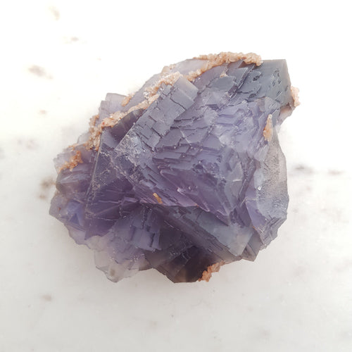 Purple Fluorite Cluster (colour changes with light. approx. 10.8x8.9x5.1cm)
