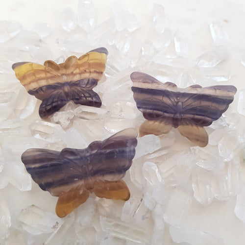 Rainbow Fluorite Butterfly (assorted. approx. 3.2x5.1x1cm)