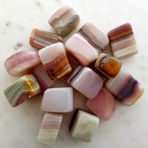 Pink Banded Calcite Tumble (assorted)
