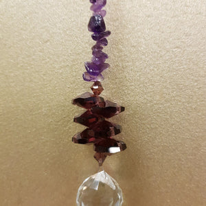 Hanging Prism With Amethyst Chips