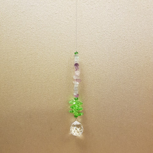 Hanging Prism With Fluorite Chips