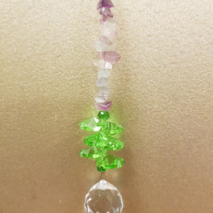 Hanging Prism With Fluorite Chips