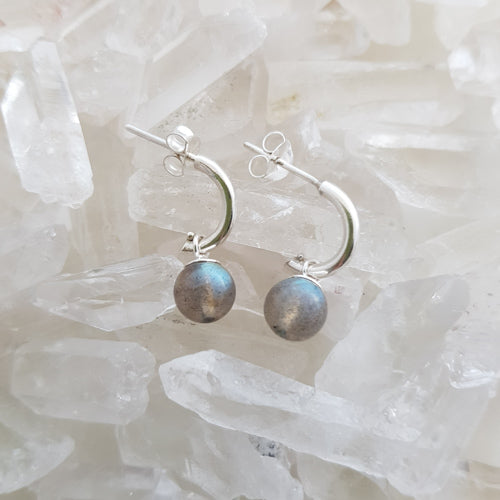 Labradorite Earrings (sterling silver)