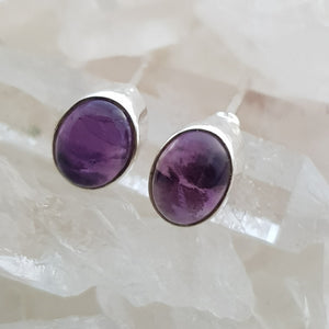 Amethyst Stud Earrings