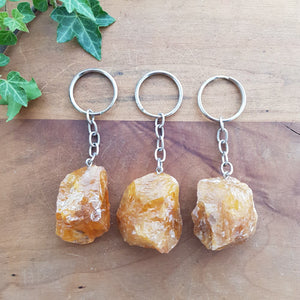 Golden Calcite Keyring