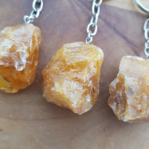 Golden Calcite Keyring