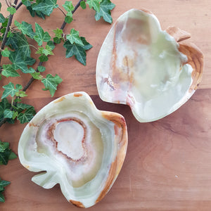 Banded Calcite aka Marble Onyx Apple Dish