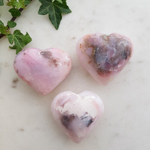 Pink Opal Heart from Peru