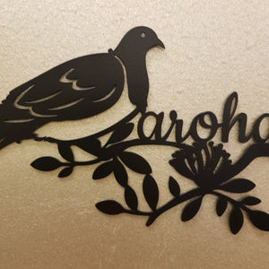 Kereru/Wood Pigeon Aroha Wall Art with Envelope 